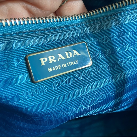 Prada Tessuto Blue Nylon Purse Tote Bag Authentic BR2506 - Picture 14 of 16